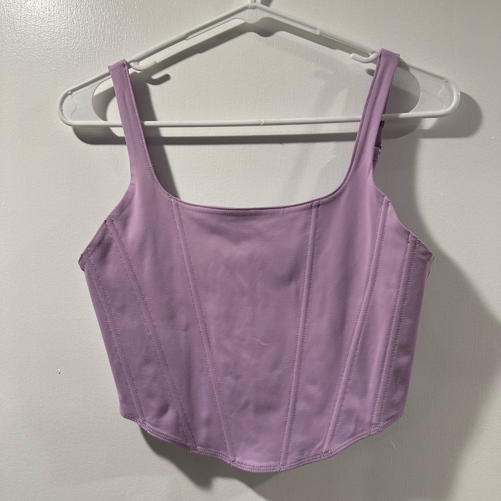 Square Neck Sleeveless Bustier Corset Crop Tank Tops